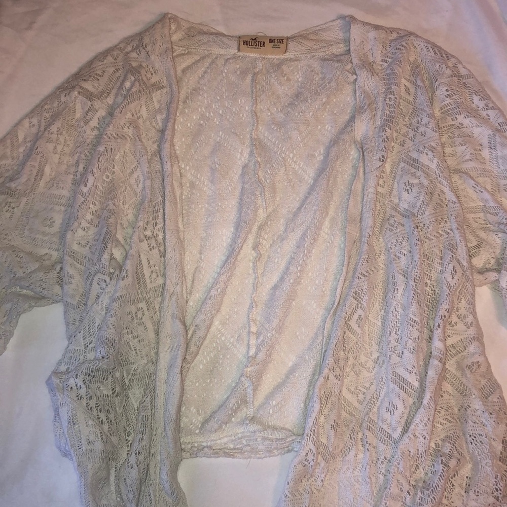 White knit cover-up